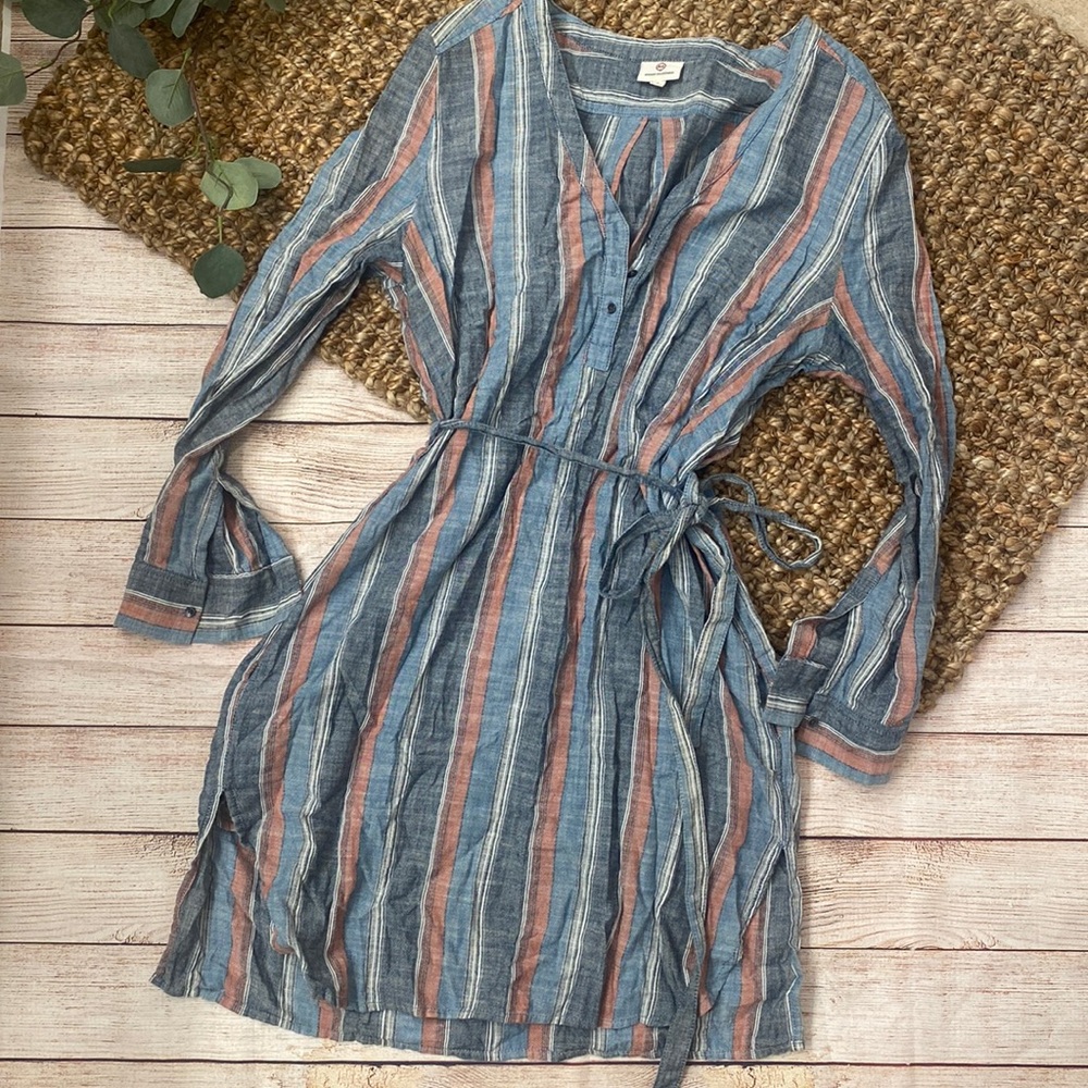 Adriano Goldschmied 100% Cotton Striped Dress Size S